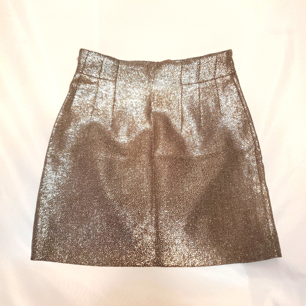 H&M Metallic Mini Skirt